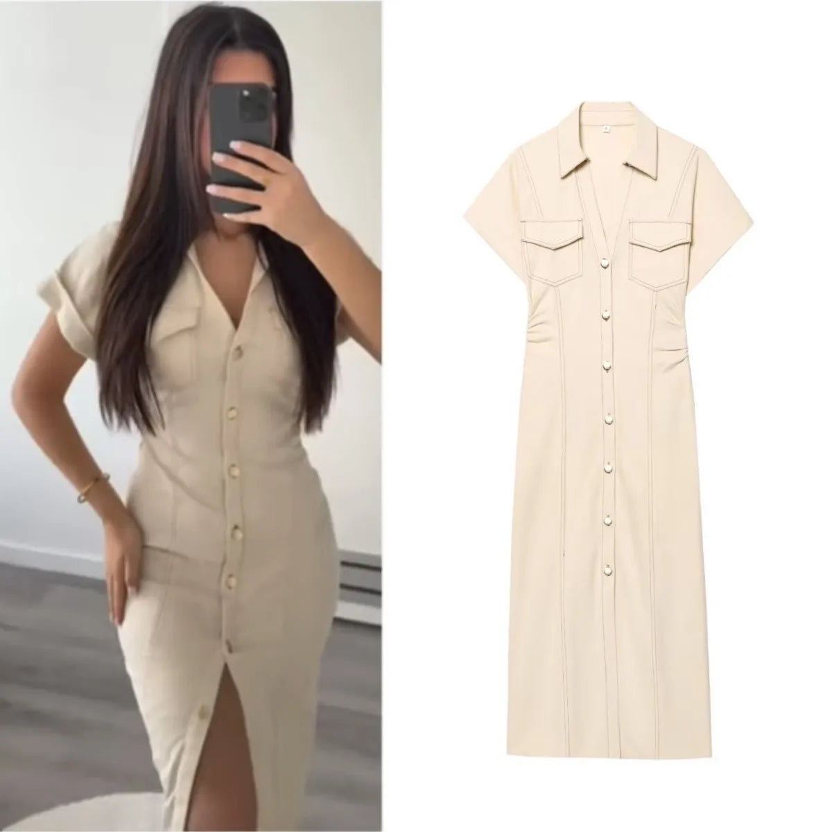 Vivienne Denim | Midi Dress