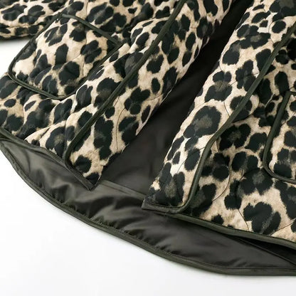 Sabrina Leopard | Quilted Coat