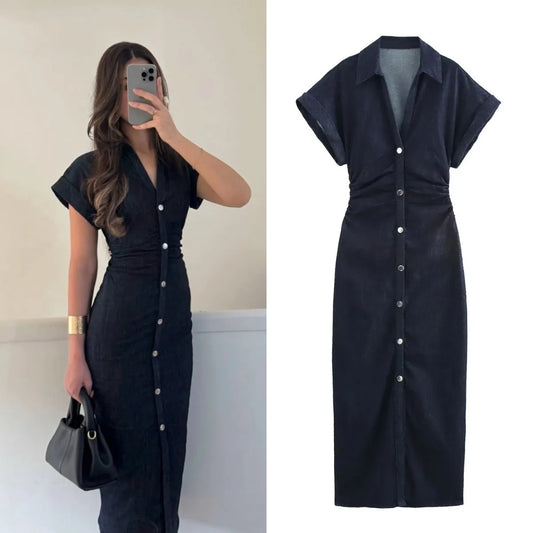 Vivienne Denim | Midi Dress