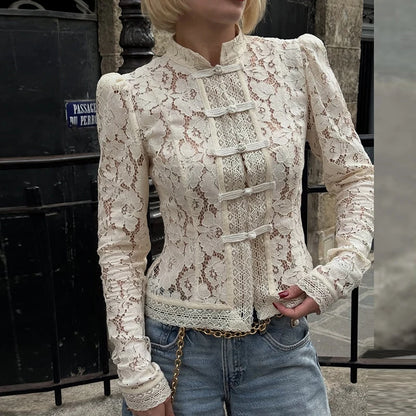 Aurora Lace Bloom Blouse