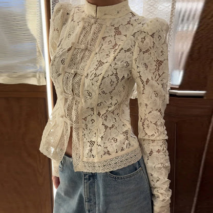 Aurora Lace Bloom Blouse