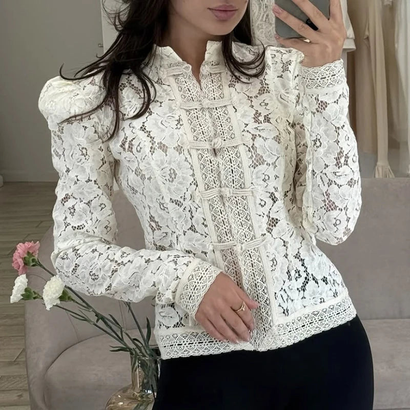 Aurora Lace Bloom Blouse